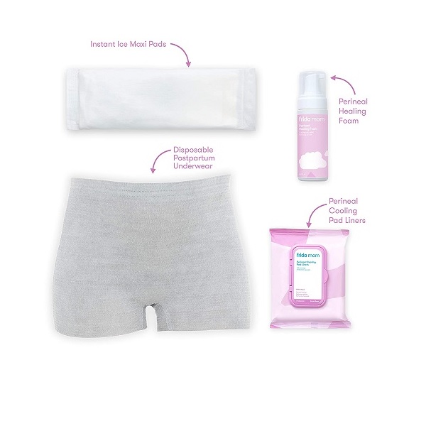 Hospital Packing Kit for Labor, Delivery, & Postpartum | Nursing Gown,  Socks, Peri Bottle, Disposable Underwear, Ice Maxi Pads, Pad Liners,  Perineal