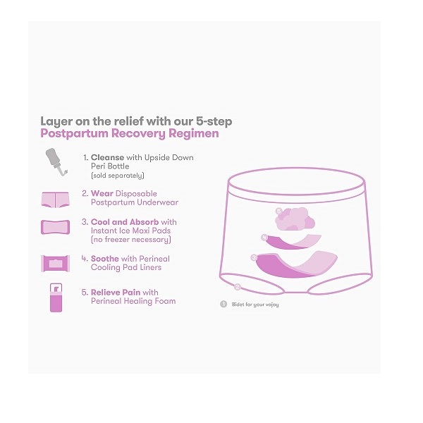 Hospital Packing Kit for Labor, Delivery, & Postpartum | Nursing Gown,  Socks, Peri Bottle, Disposable Underwear, Ice Maxi Pads, Pad Liners,  Perineal