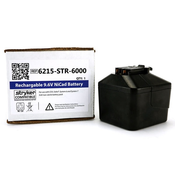 Stryker Compatible System 6/7/8 Charging Kit - Battery, Case, & Charger (6215-STR-6000)