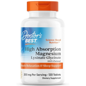 Doctor'S Best High Absorption Chelated Magnesium (Muscle Relaxation & Healthy Sleep Support) - 120 Tablets