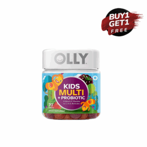 Olly Kids Multi-Vitamin and Probiotic Gummy Supplements, Yum Berry Punch, 70 Count (Buy One, Get One FREE)