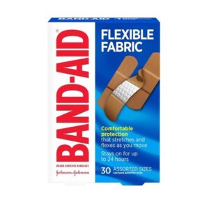 Band-Aid Brand Flexible Fabric Adhesive Bandages for Wound Care & First Aid, Assorted Sizes, 30 ct