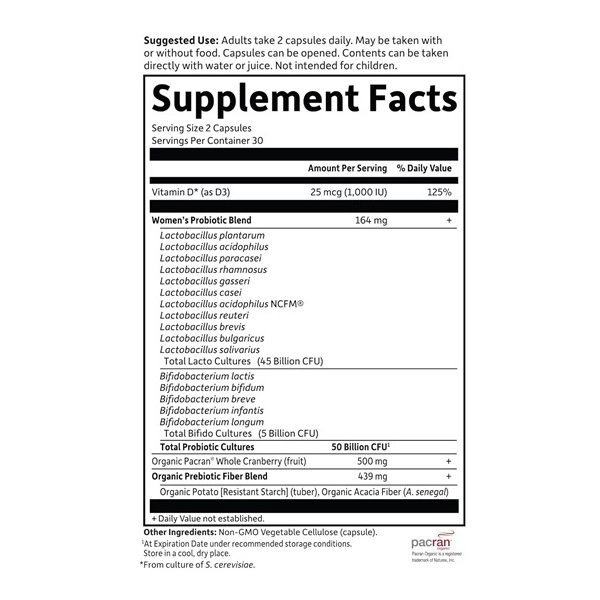 Garden of Life Probiotic Supplement for Urinary Tract Health - Dr. Formulated Urinary Tract+ for Digestive and Urinary Tract Support, Shelf Stable, 60 Capsules - Image 4