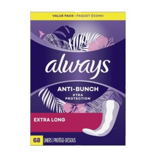 Always Xtra Protection Extra Long Daily Liners 34 Count (Pack of 2)