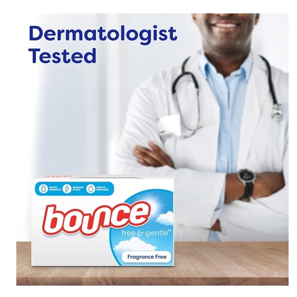 Bounce Fabric Softener Sheets, Free & Gentle, 240 Count - Image 2