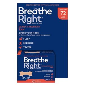 Breathe Right Extra Strength Nasal Strips, 72 Strips