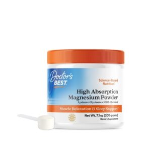 Doctor's Best High Absorption Magnesium Glycinate Lysinate, 100% Chelated, Non-GMO, Vegan, Gluten Free, Soy Free, 200 Grams