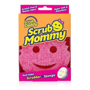 Scrub Daddy - Scrub Mommy Dual-Sided Scrubber and Sponge - Scratch Free & Resists Odors - 1 Count
