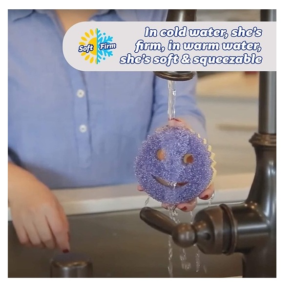 Scrub Daddy - Scrub Mommy Dual-Sided Scrubber and Sponge - Scratch Free & Resists Odors - 1 Count - Image 4