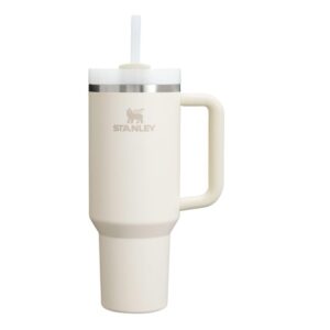 Stanley Quencher H2.0 Flowstate Stainless Steel Vacuum Insulated Tumbler With Lid And Straw For Water, Iced Tea Or Coffee, Smoothie And More, Cream 2.0, 40Oz, 40 Ml