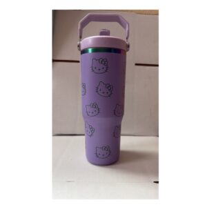 Stanley x Hello Kitty FlowState Quencher H2.0 Tumbler 30 oz Purple + Necklace
